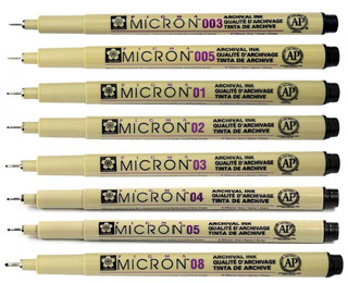 Ручка капиллярная Pigma Micron 0.5 мм Чёрный XSDK08#49 SACURA /12шт
